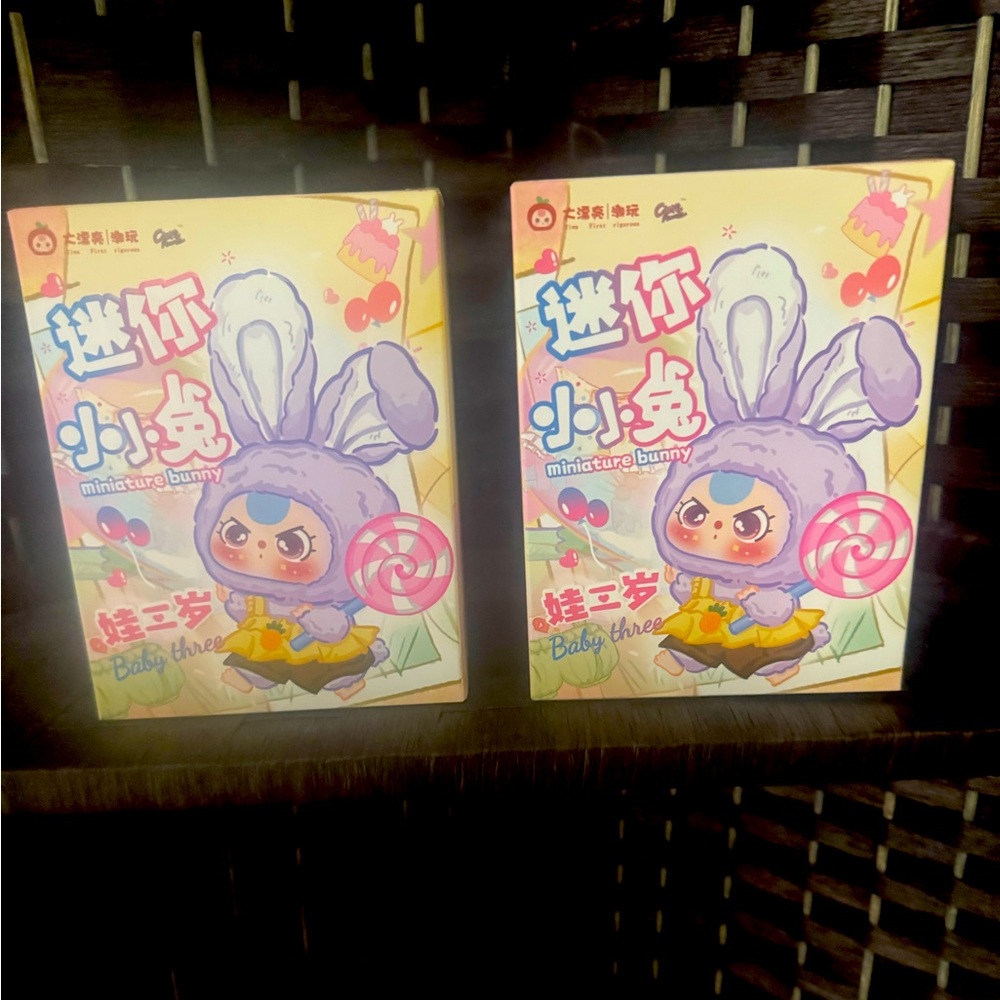 Authentic baby three miniature bunny